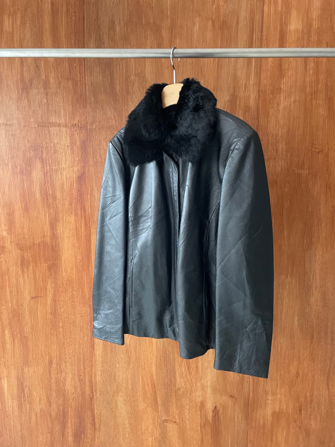 Pigskin fur callar leather jacket 상품이미지2