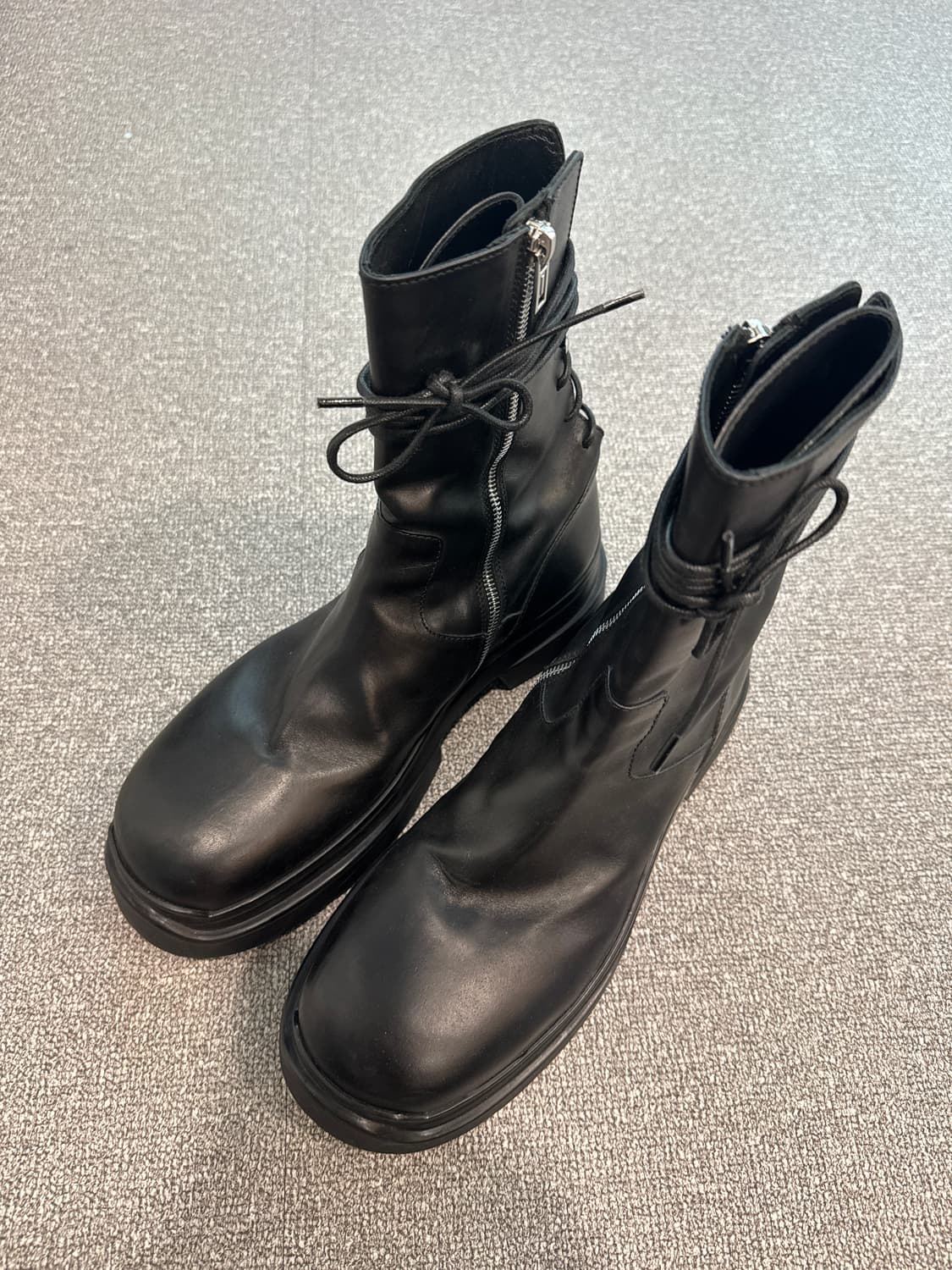 Ann demeulemeester KOLE 레더 백 레이스업 부츠  상품이미지5