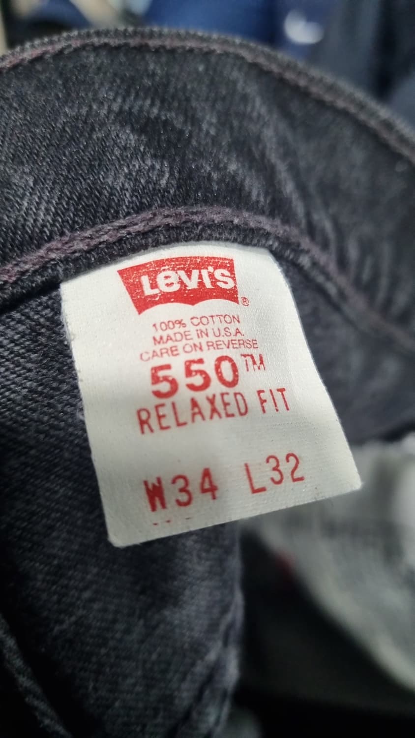 (리바이스550) 90년대 미국제조 블랙진 허리32 상품이미지3