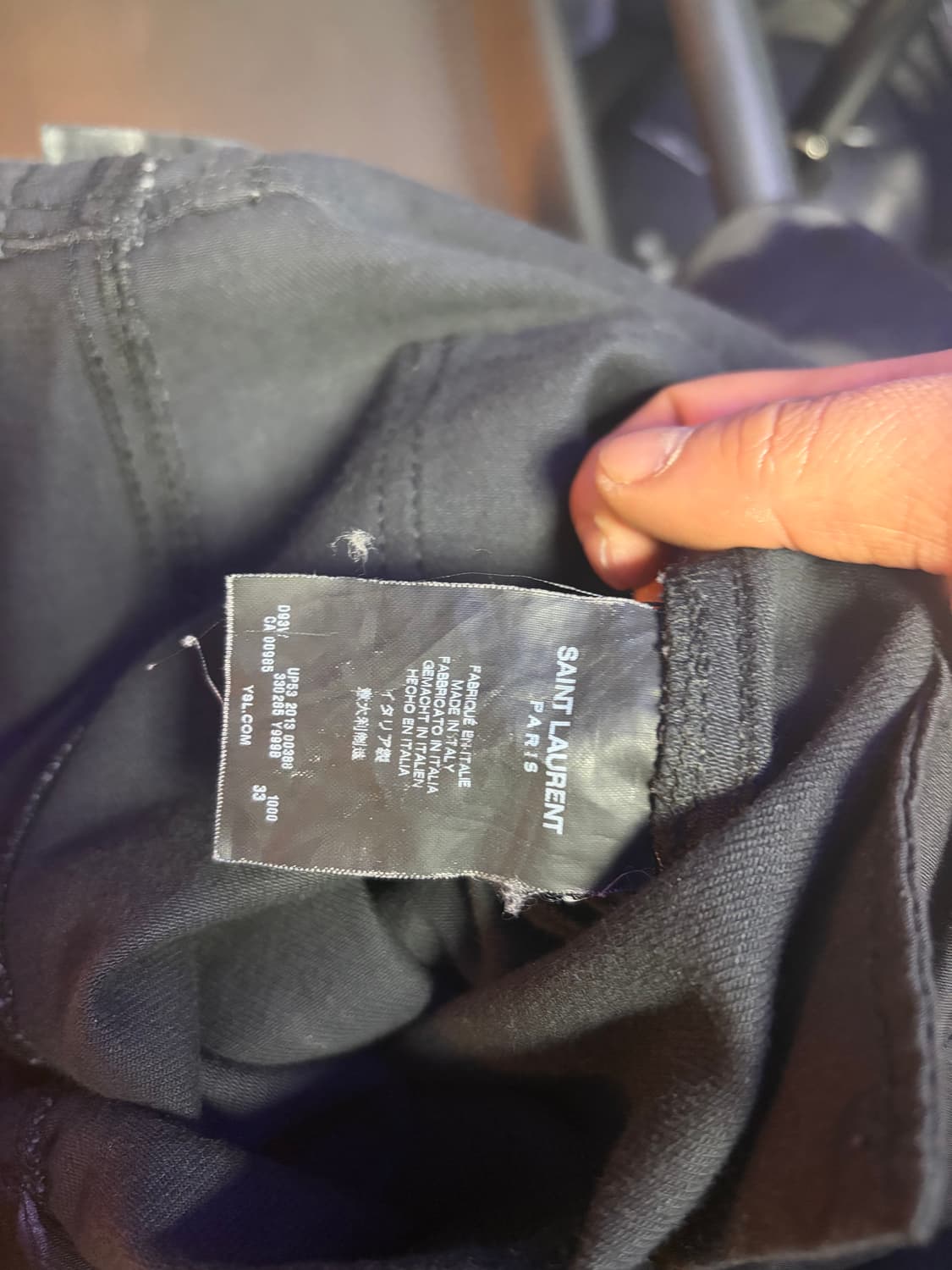 생로랑 레더패널진 33사이즈 상품이미지2