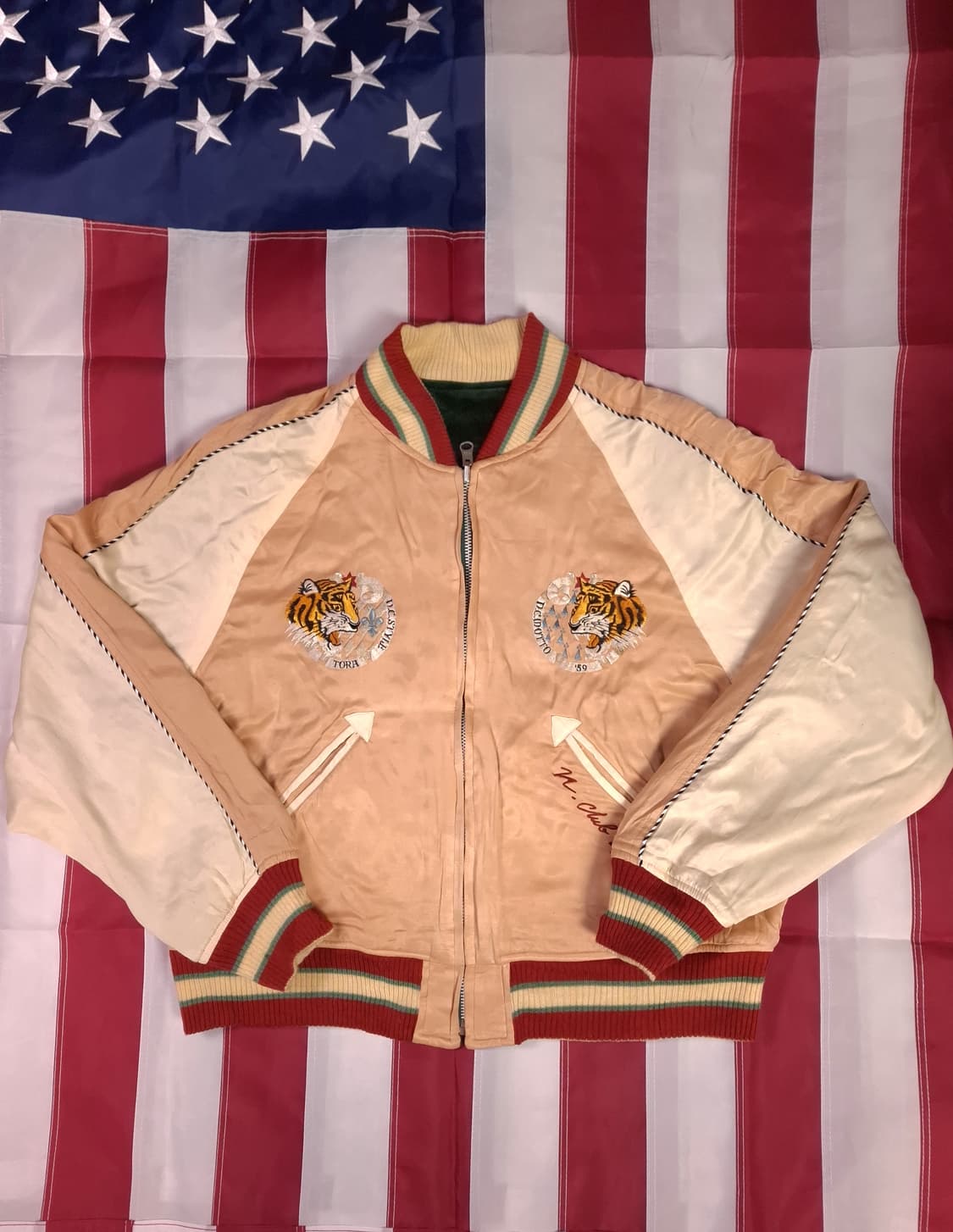 80's 일본판 오리지날 니콜클럽 벨벳 수베니어 리버서블 스카쟌 상품이미지10