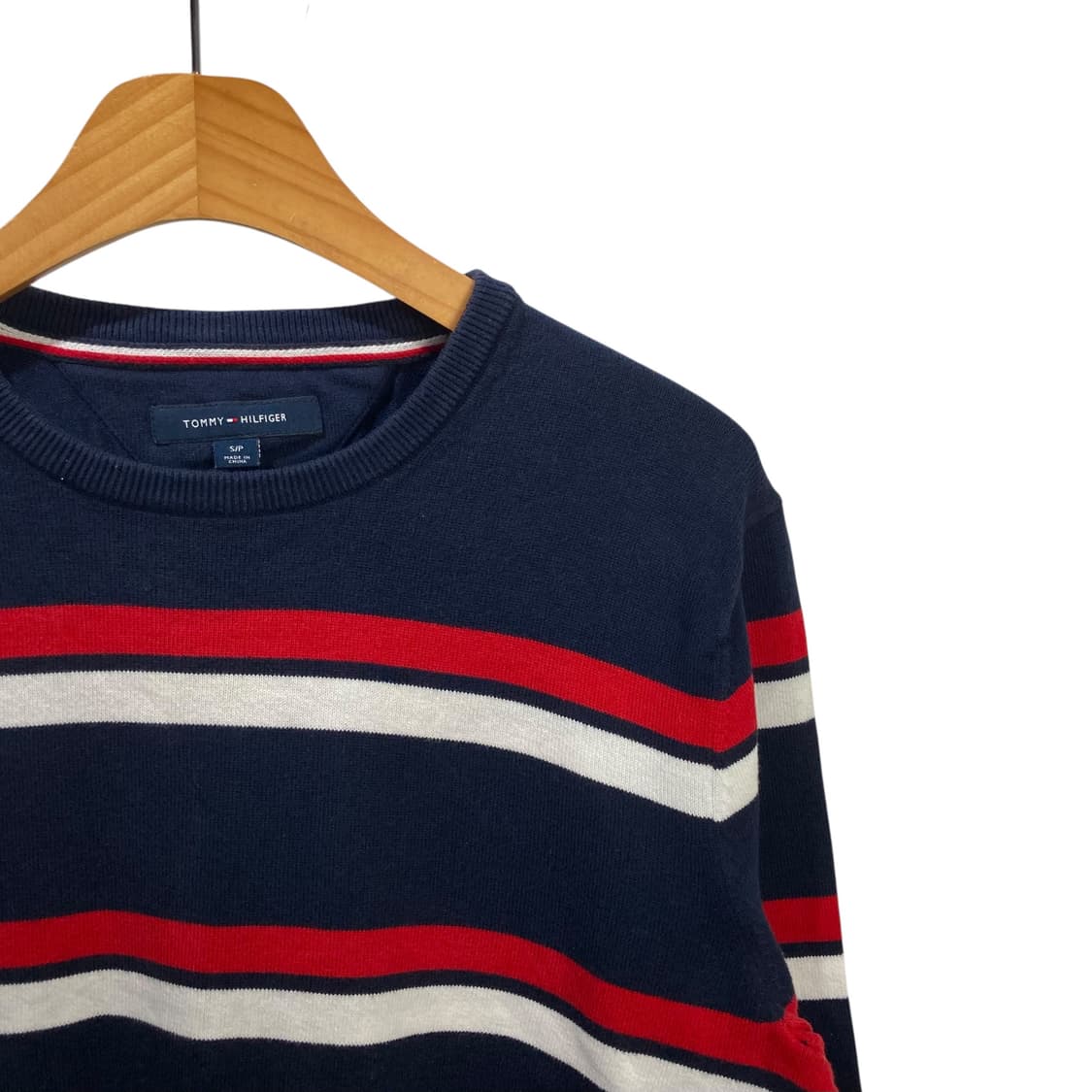 타미힐피거 네이비 배색 니트 상품이미지3