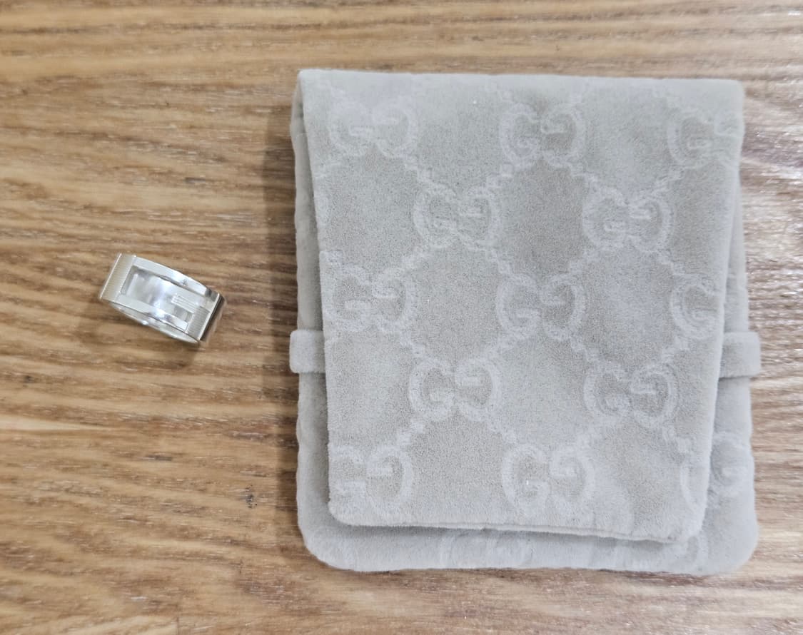 구찌 브랜디드 컷아웃 G 반지 [정품/8호/실측7.5호] 상품이미지4