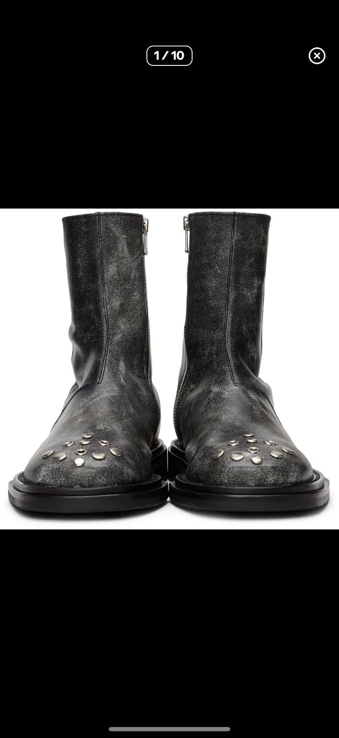 앤더슨벨 블랙 핀토니아 아일릿 부츠 44 상품이미지1