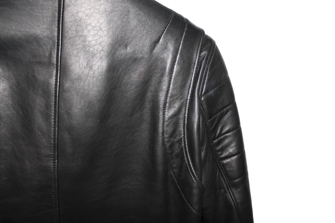 2000s JAPAN 램스킨 레더 싱글 집업 자켓 상품이미지6