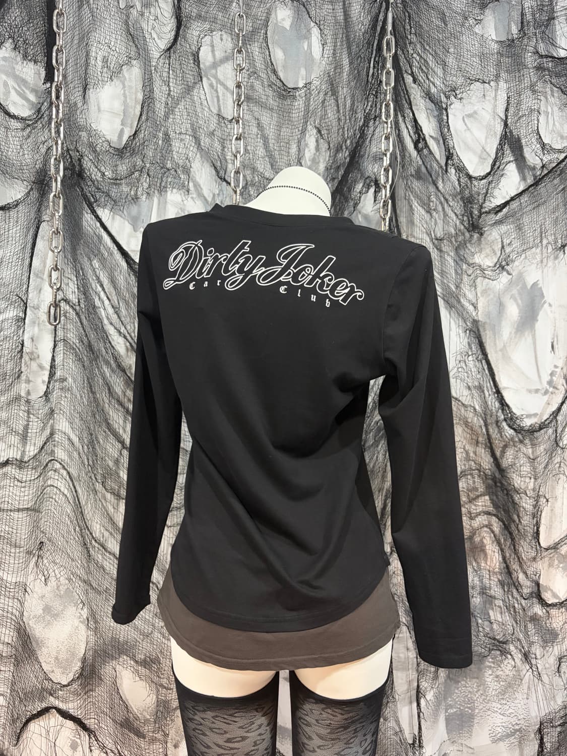 Y2K V-neck Layered buckel Long Sleeve 상품이미지7