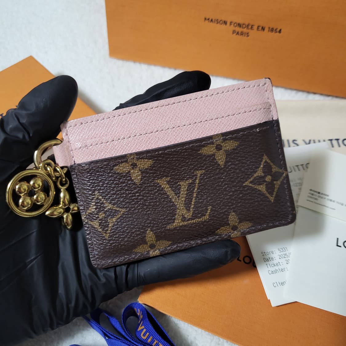 [영수증/풀구성] 루이비통 모노그램 LV 참 카드홀더 카드지갑 상품이미지2