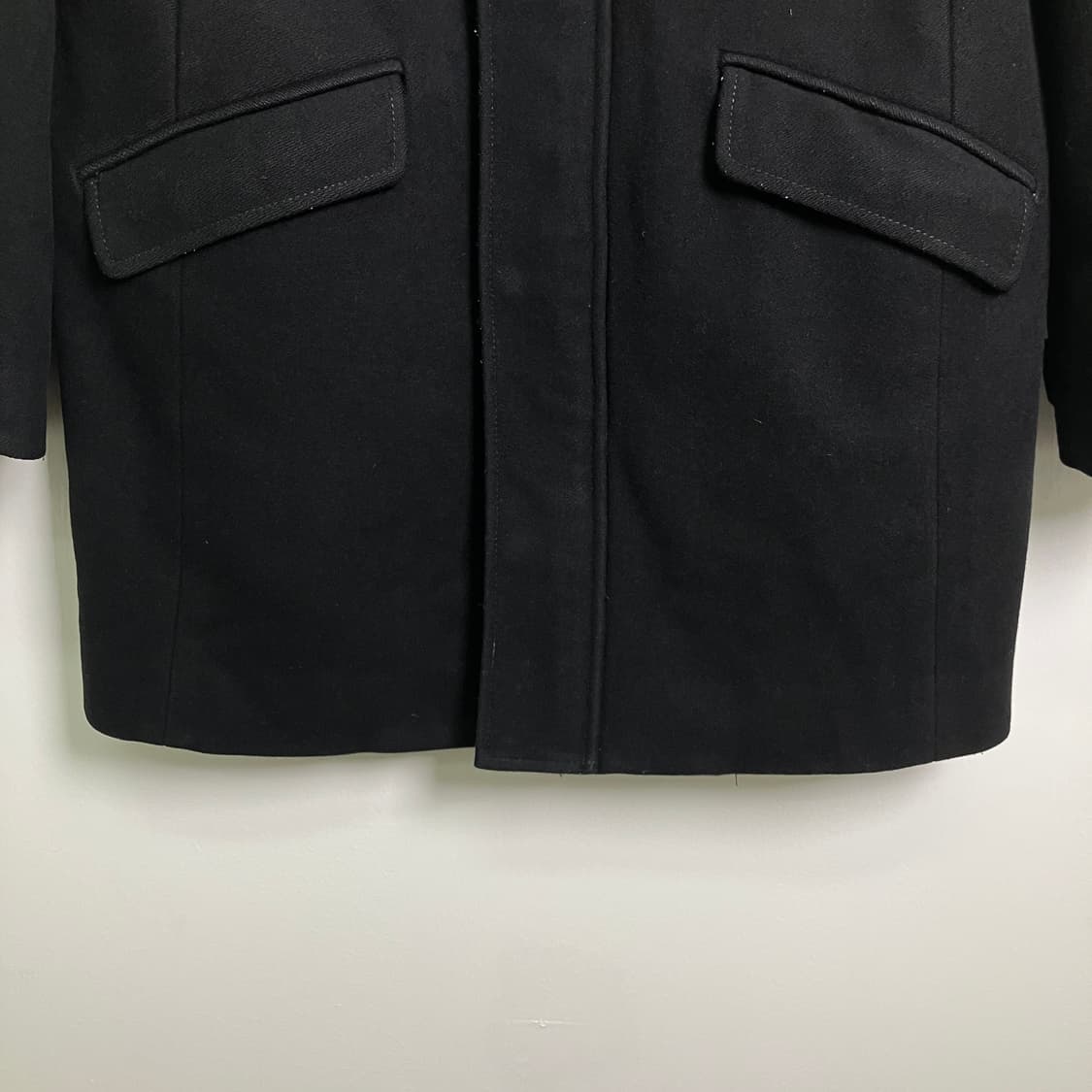 아르마니 익스체인지 블랙 히든 버튼 코트 S 상품이미지5