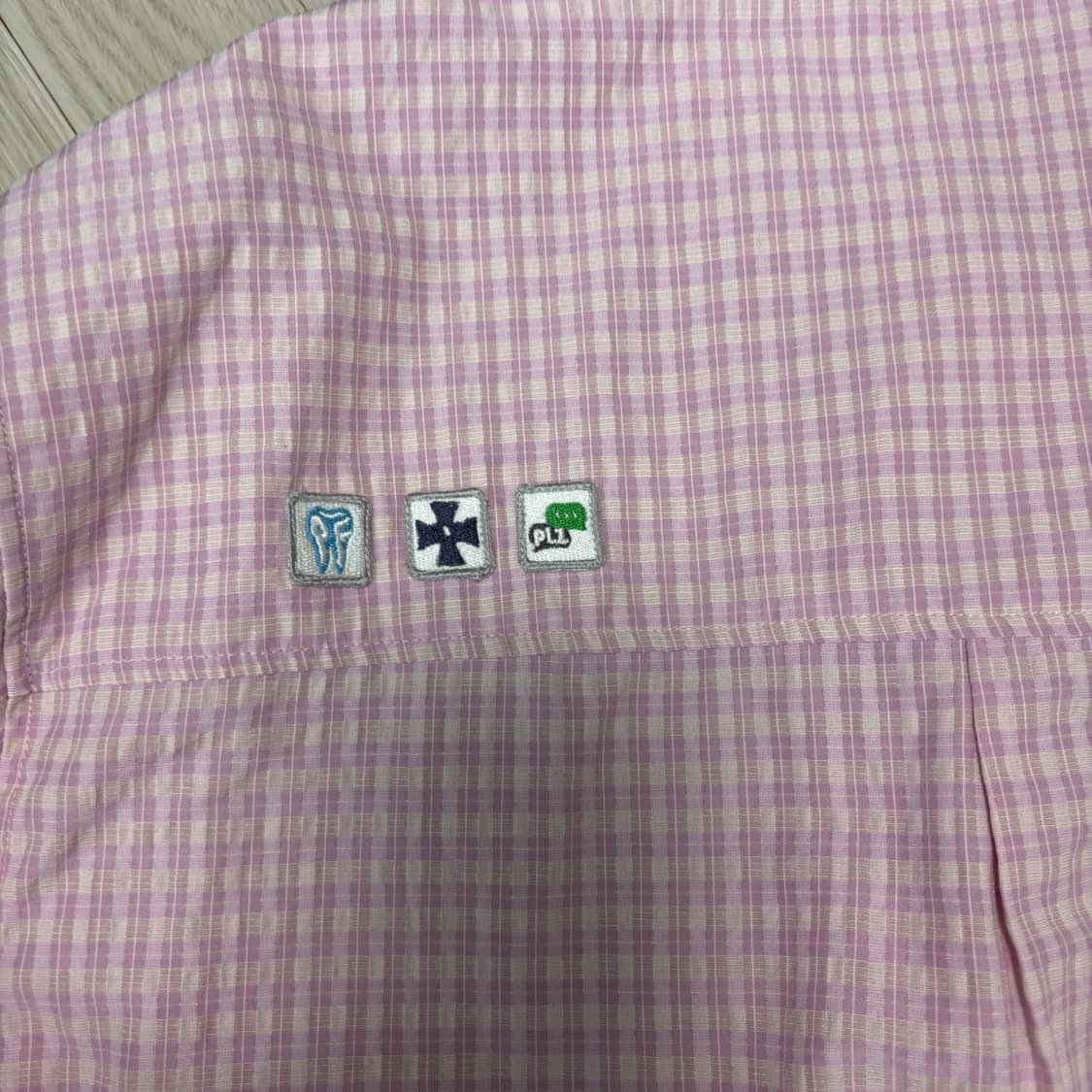 플리즈노팔로우 Taryn Patch Check Shirt Pink 상품이미지9