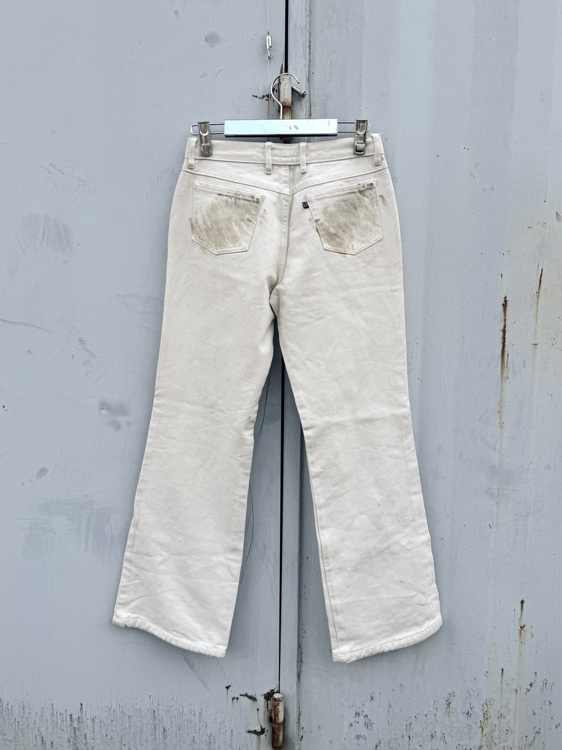 화이트 그래픽 스트레이트 진 상품이미지3