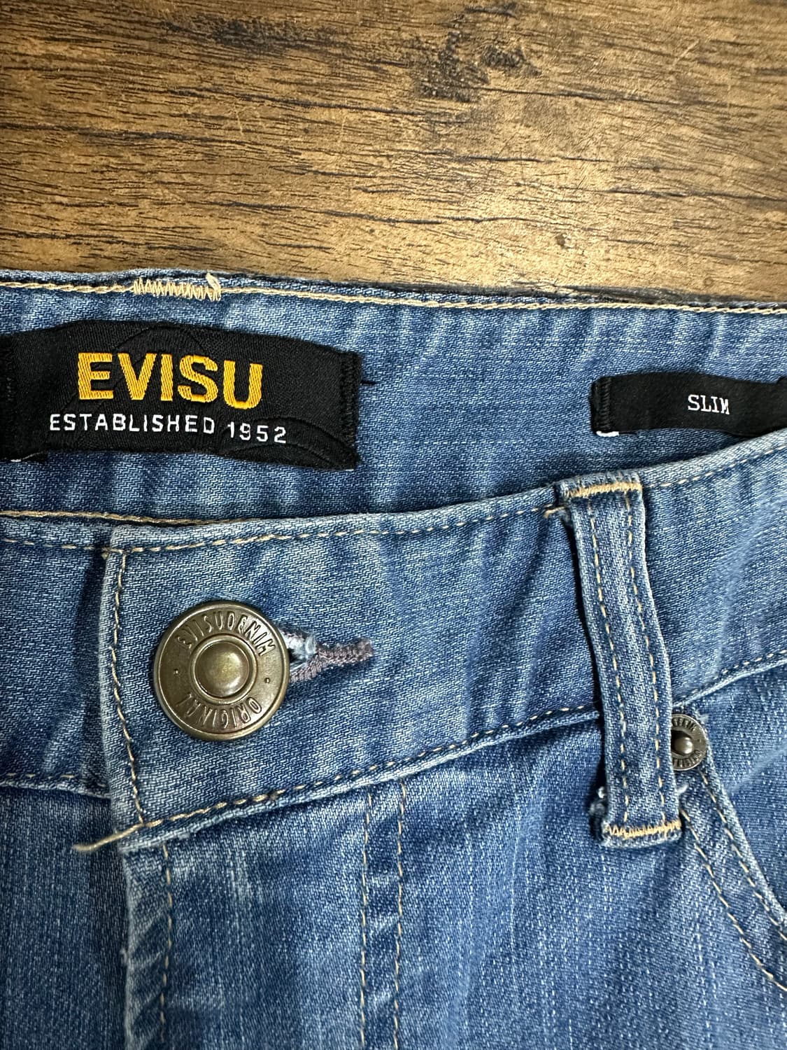 EVISU 슬림핏 청바지 W32 L32 새제품 상품이미지4
