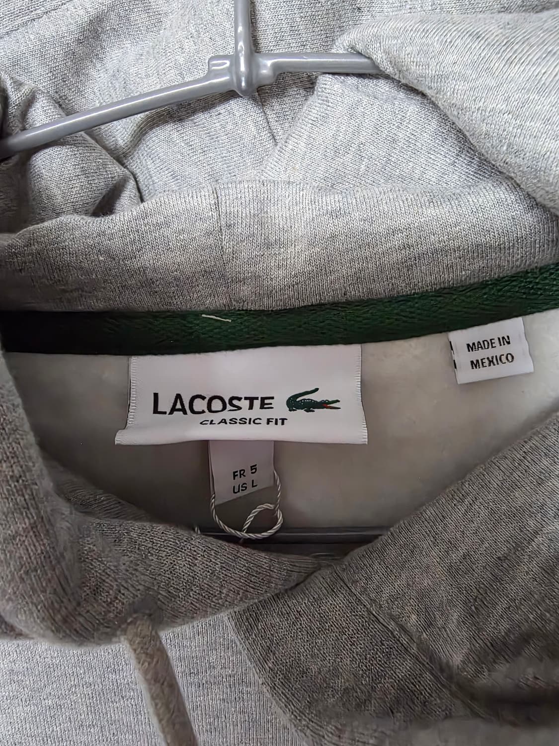 라코스테 그레이 기모 후드티 상품이미지4