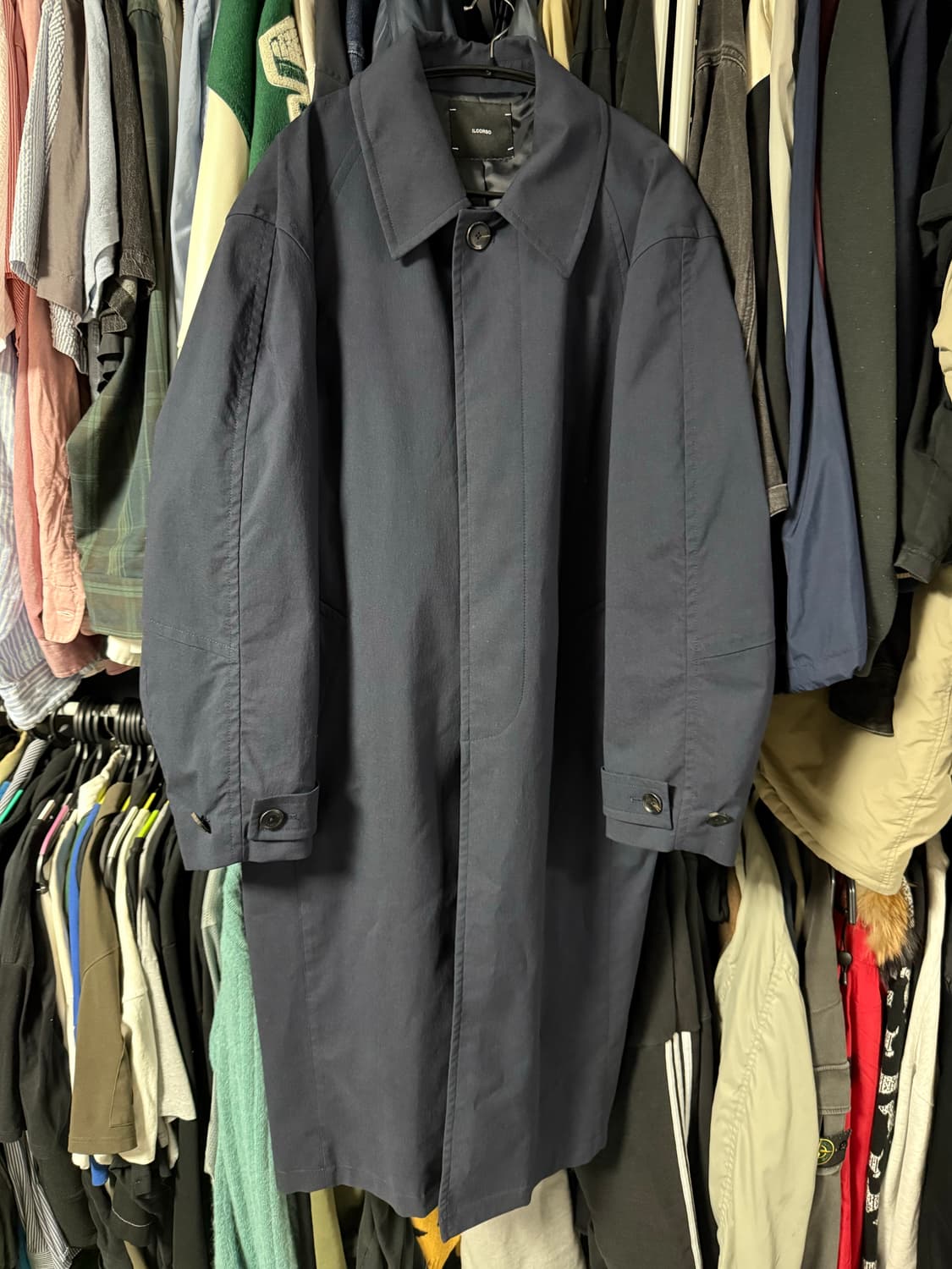 ILCORSO 네이비 발마칸 코트 상품이미지1