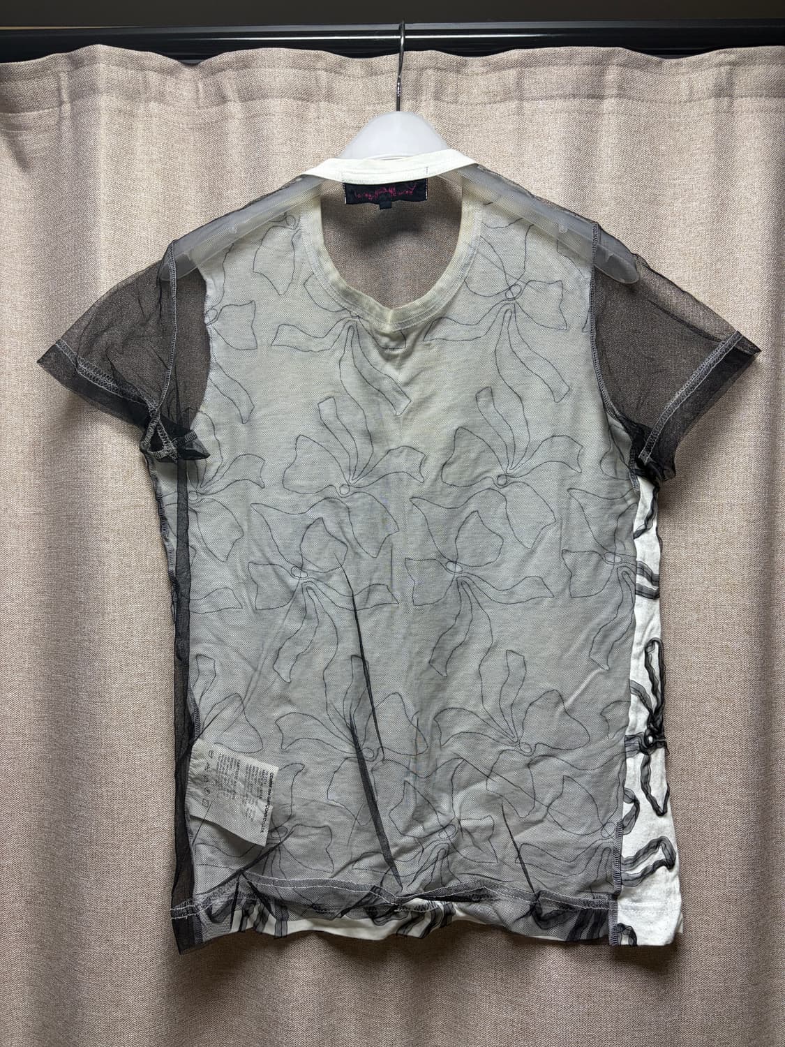 [S] tricot comme des garcons 백 시스루 반팔 상품이미지2