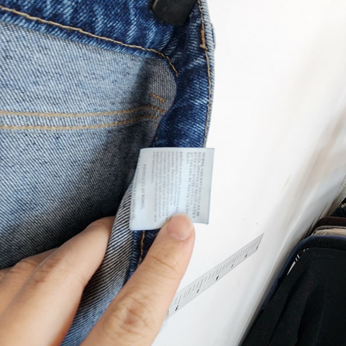 RONIEL 청색 데님 와이드 팬츠 상품이미지7