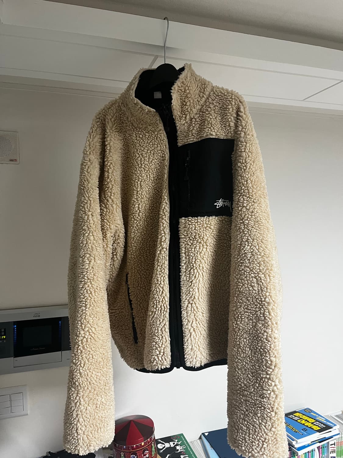 스투시 쉐르파 리버시블 자켓 베이지 XL 상품이미지5