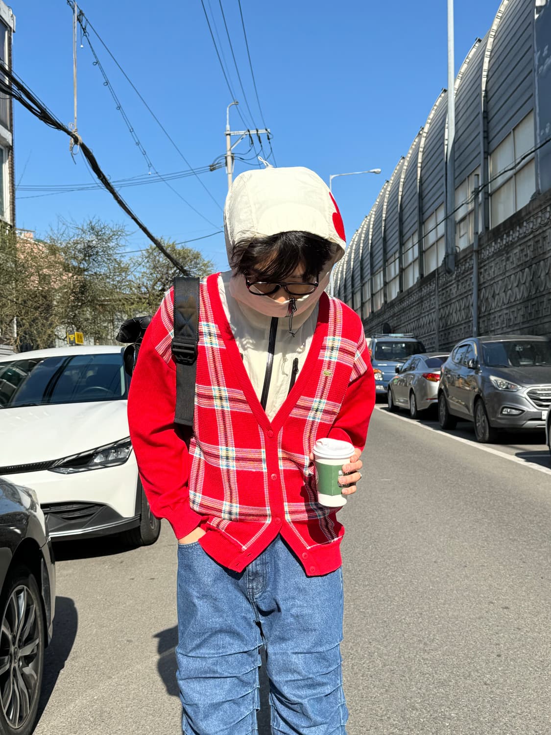 더뮤지엄비지터 러브 나일론 후드 베스트 상품이미지2