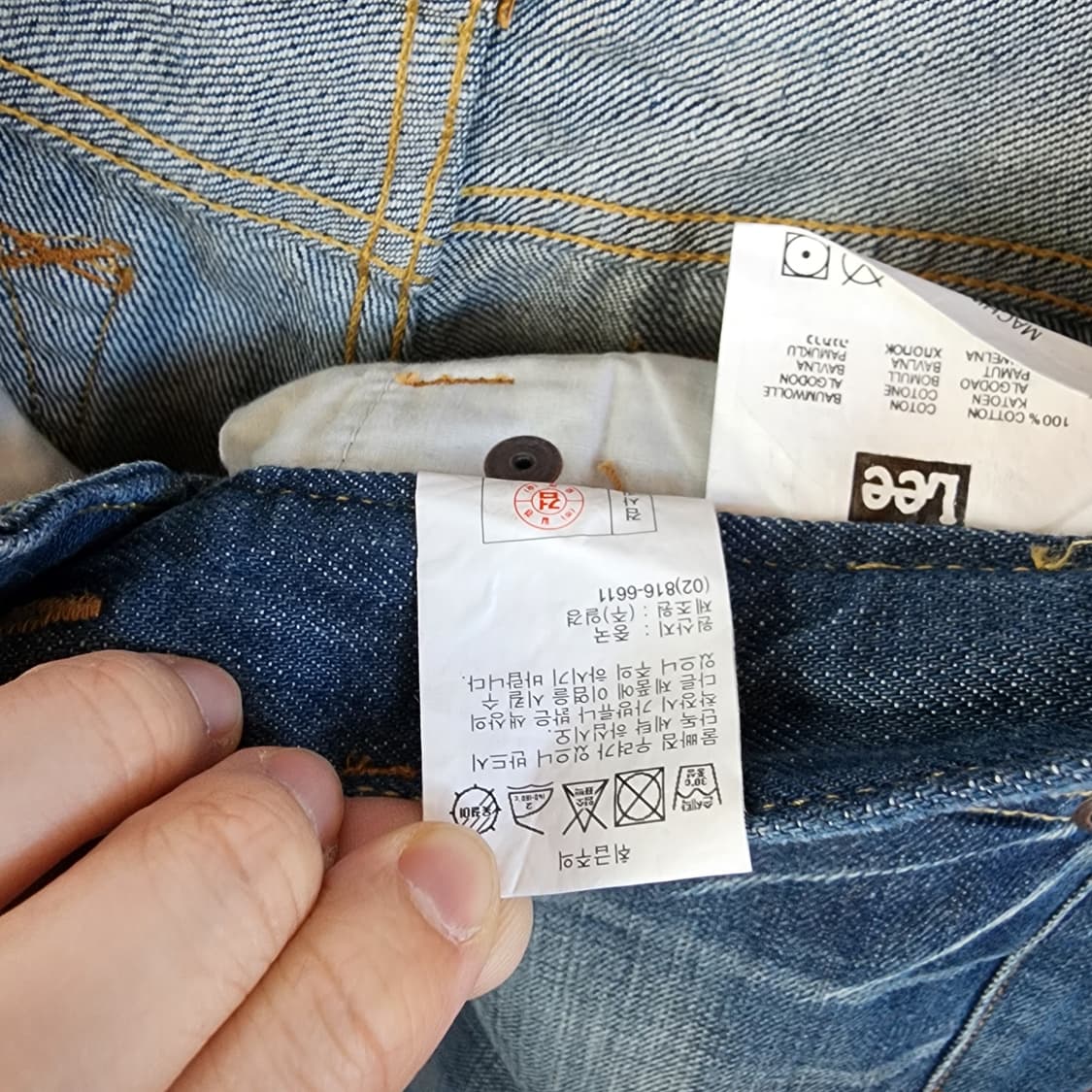 LEE 워싱 데님 청바지 상품이미지8