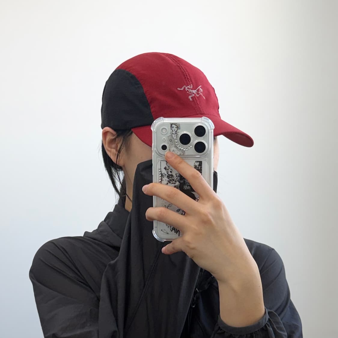 Arcteryx 아크테릭스 레드 블랙 메쉬 볼캡  상품이미지2