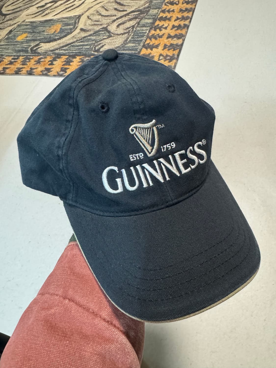 기네스 자수 로고 빈티지 볼캡 블랙 모자 스냅백 트러커캡 상품이미지1