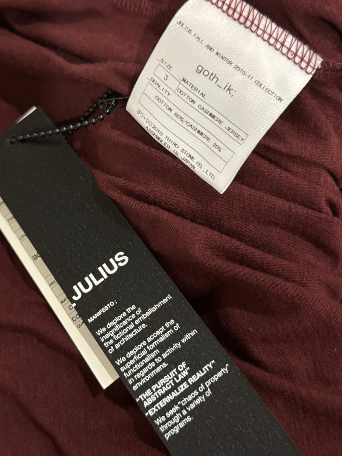 Julius 율리우스 10aw 캐시미어 롱슬리브 상품이미지7