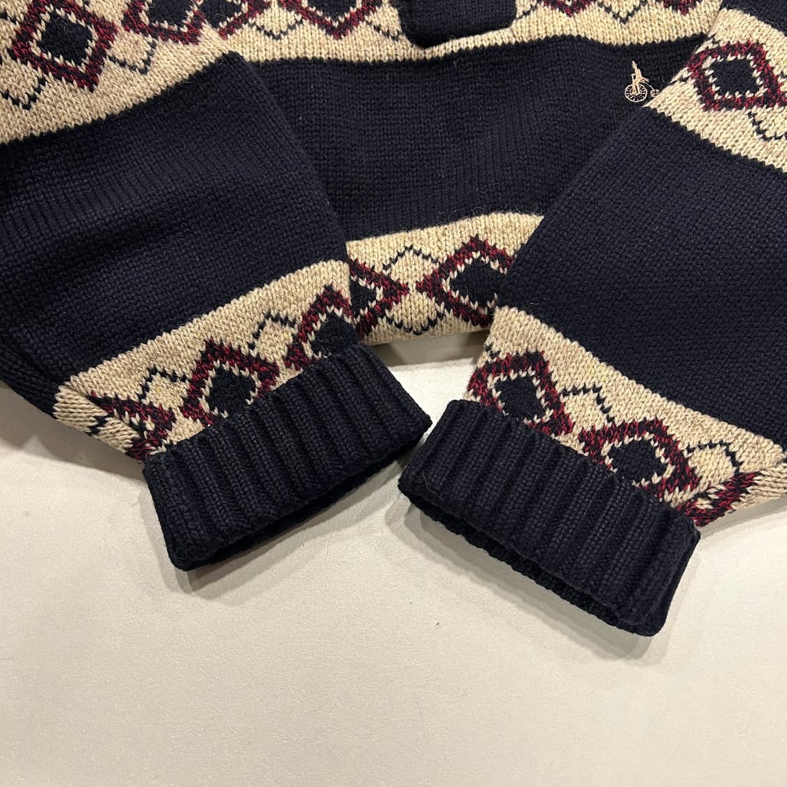 [105] 빈폴 울 아가일 반집업 버튼 니트 상품이미지8