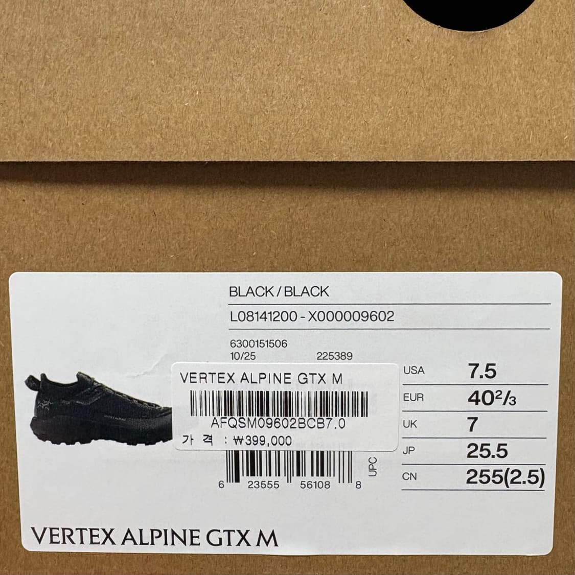 [255] 아크테릭스 버텍스 알파인 GTX 상품이미지6