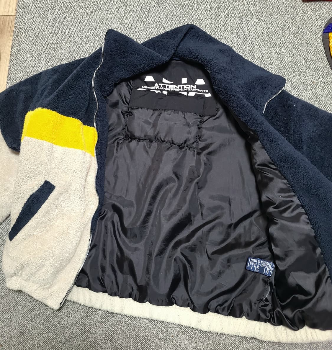 타미힐피거 컬러블록 빅로고 양털 플리스 자켓 XXL  110 상품이미지5