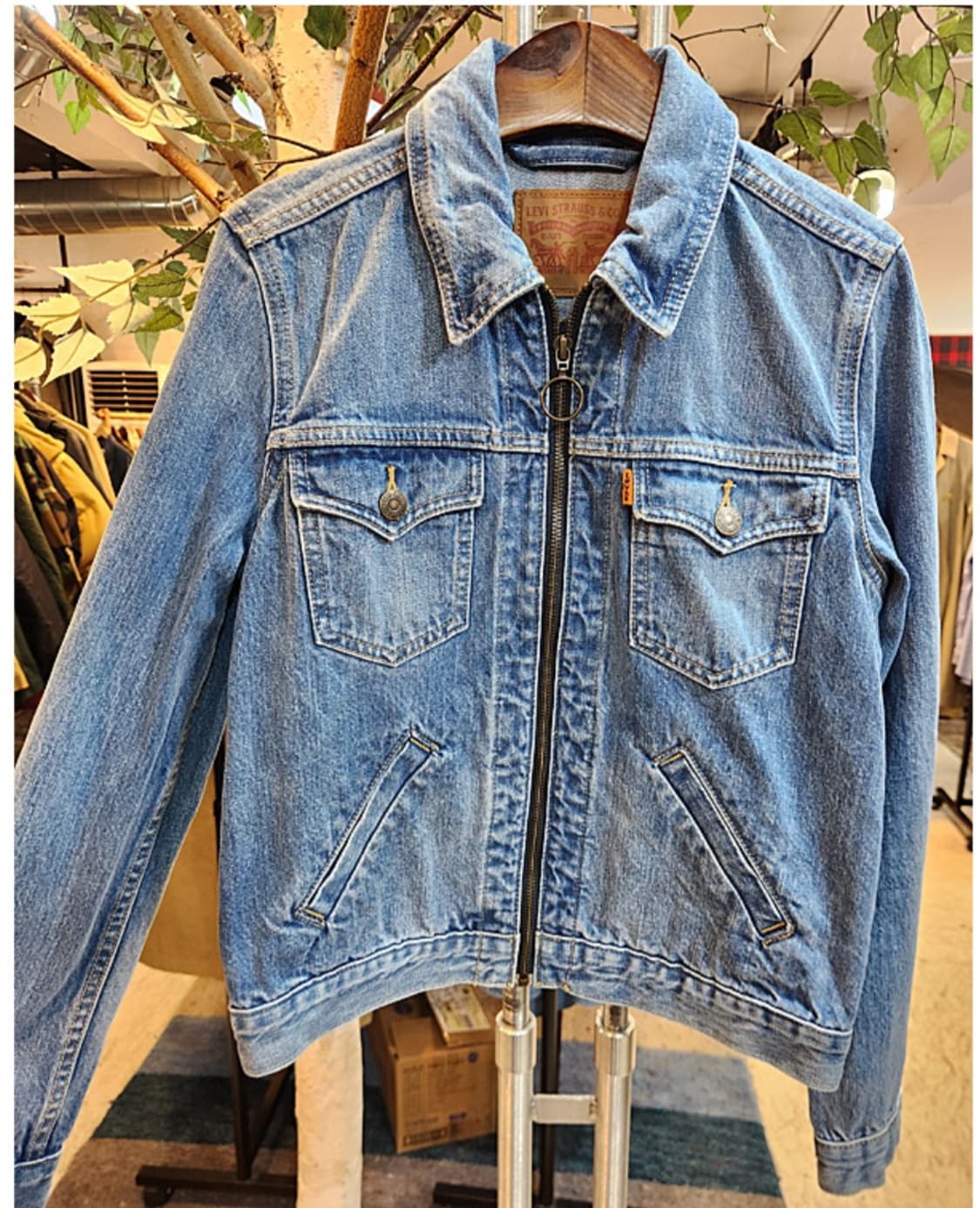 LEVIS 리바이스 오렌지 탭 지퍼 데님 자켓 상품이미지5