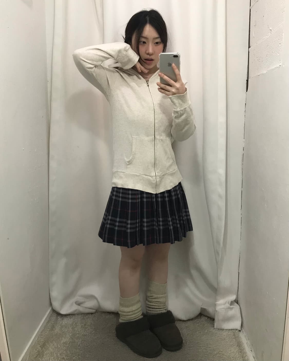 ♫ 네이비 버버리 스커트 코디 ⭐️  상품이미지2