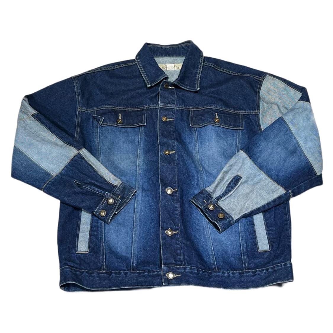 패치워크 오버핏 진청자켓 상품이미지3