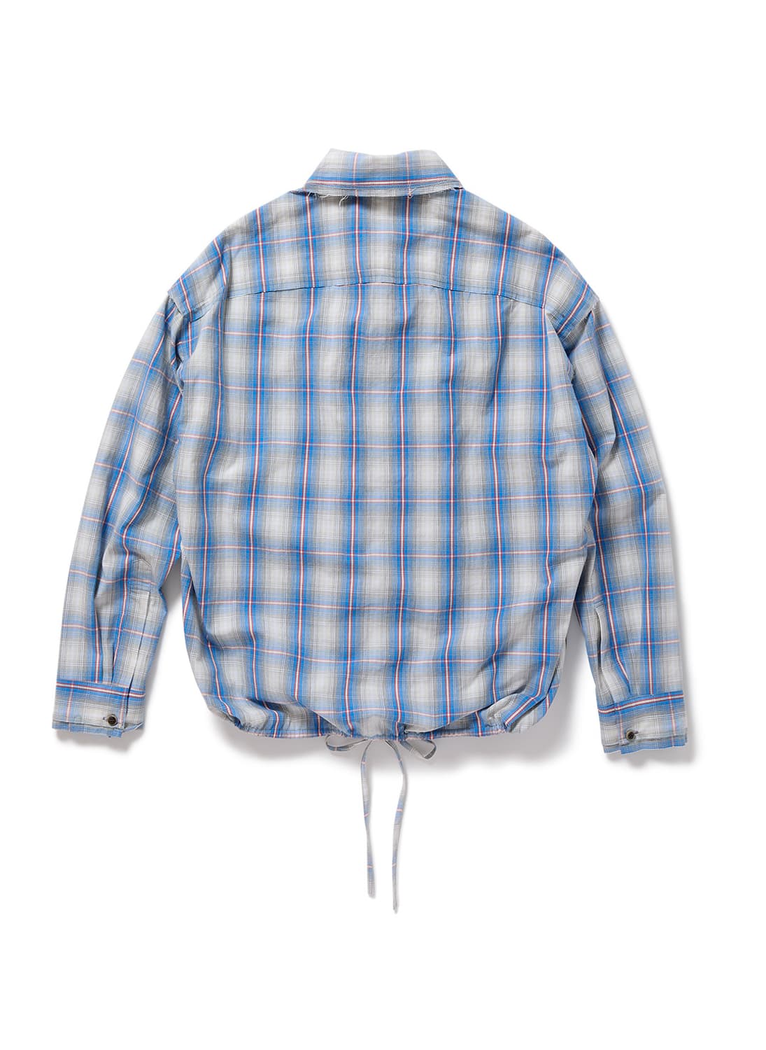 [F]퍼버즈 26ss 빈티지 패브릭 체크 셔츠/블루 상품이미지6