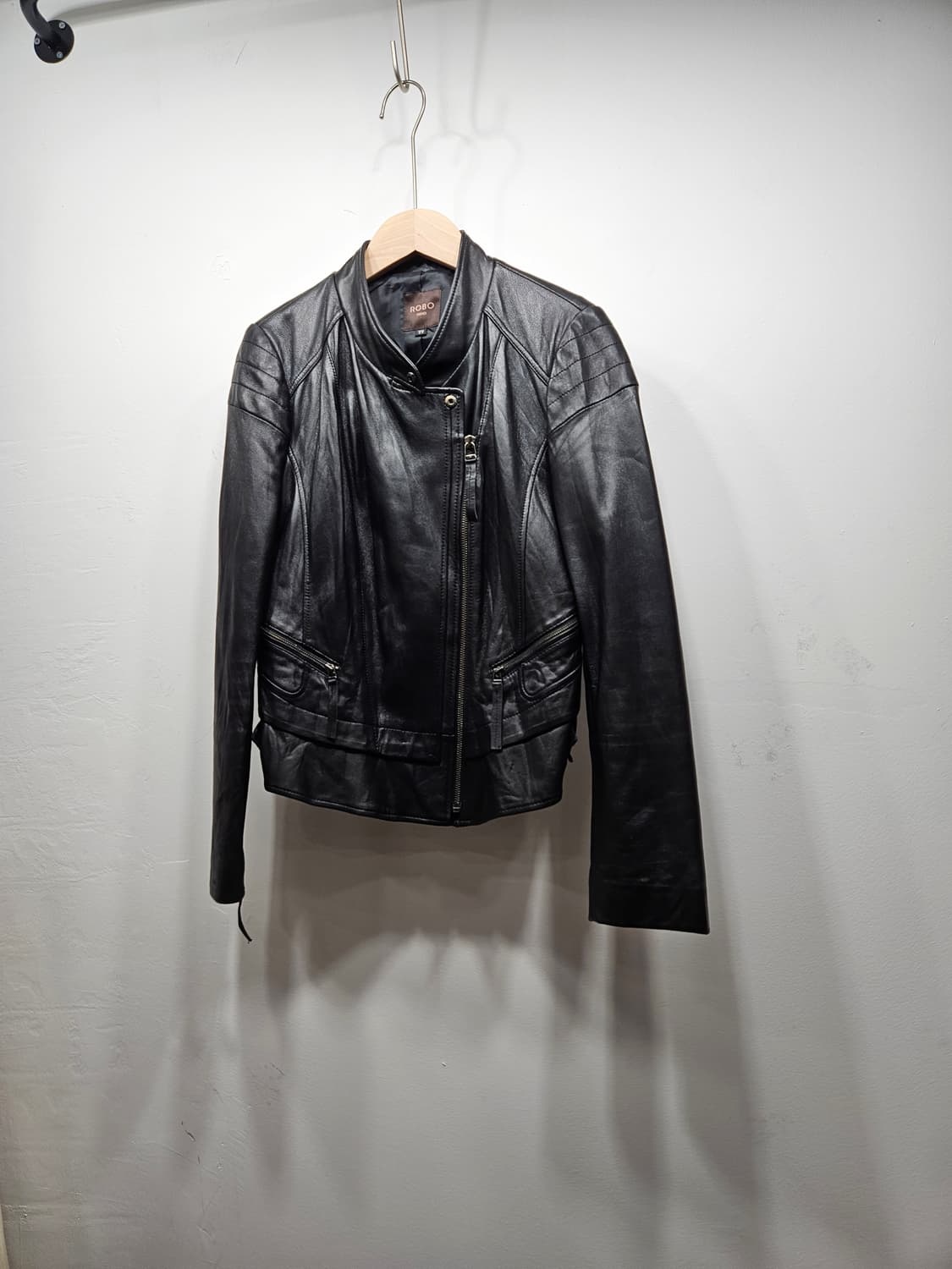 로보(ROBO) 블랙 양가죽 라이더 자켓 66~77 상품이미지1