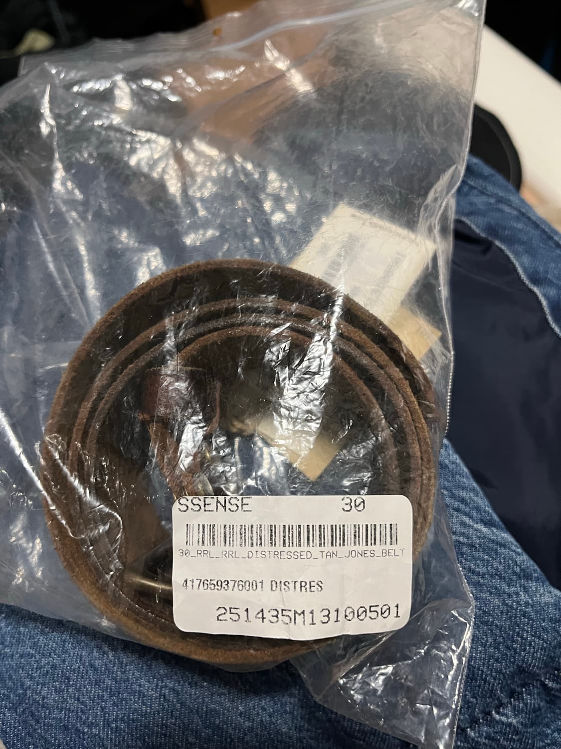 RRL 더블알엘 디스트레스트 레더 가죽 벨트 30사이즈 팝니다 상품이미지7