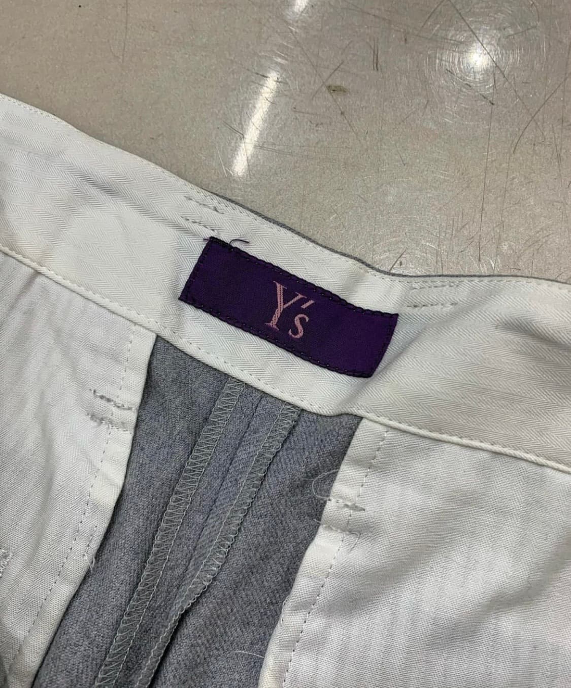 Yohji yamamoto 울x폴리 벨티드 디테일 팬츠 상품이미지7