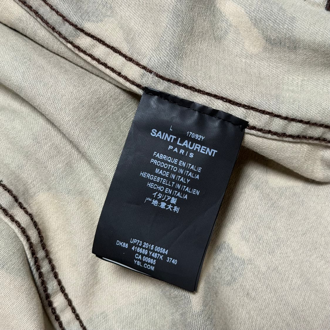 (국문탭) 생로랑 15fw 밀리터리 스터드 카모자켓 L 상품이미지5