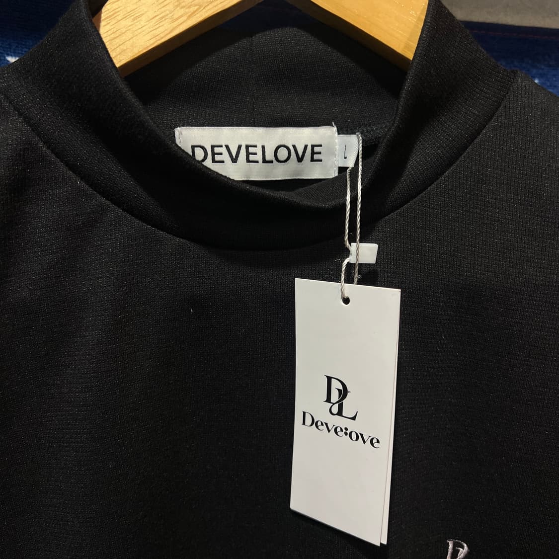 Develop 모크넥 롱 슬리브 블랙 상품이미지3