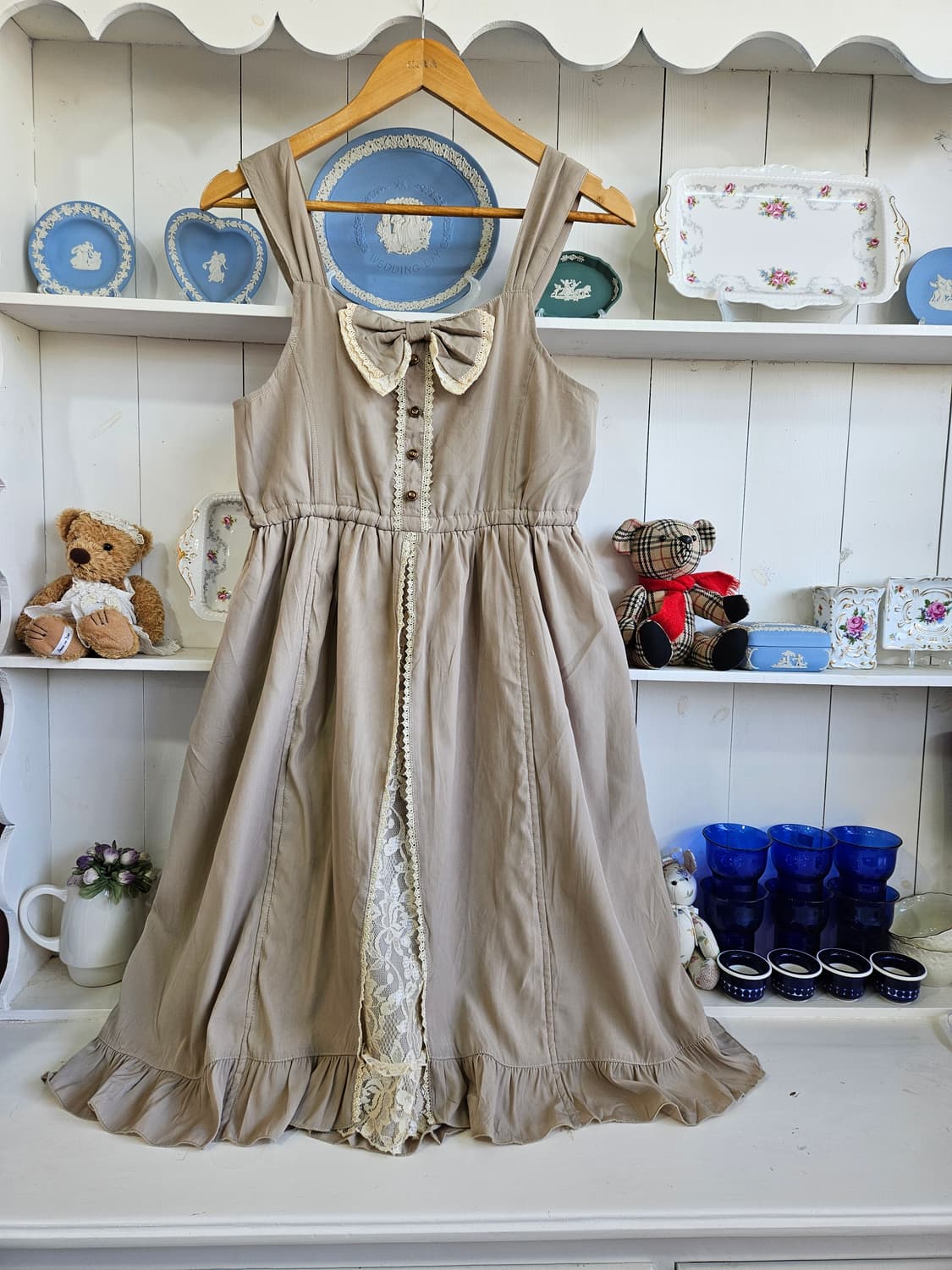 엑시즈팜 리본 레이스 원피스 상품이미지1