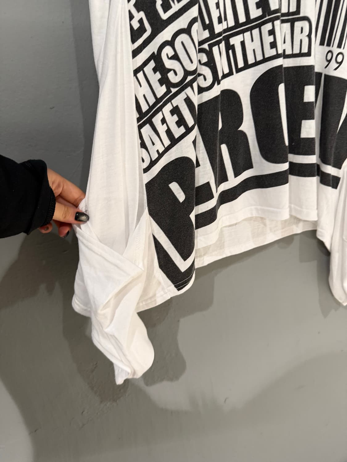 unbalance cutting lettering hood sleeve 상품이미지8