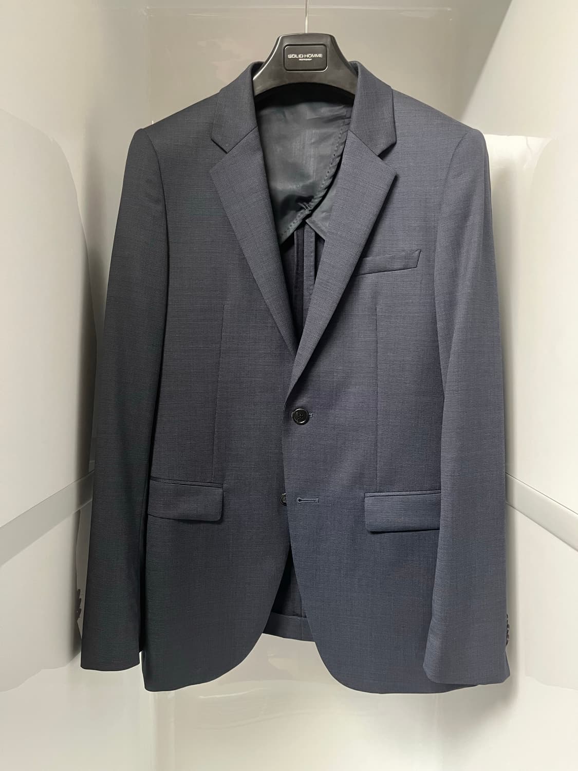 솔리드옴므 네이비 패턴 여름 블레이져 95사이즈 상품이미지1