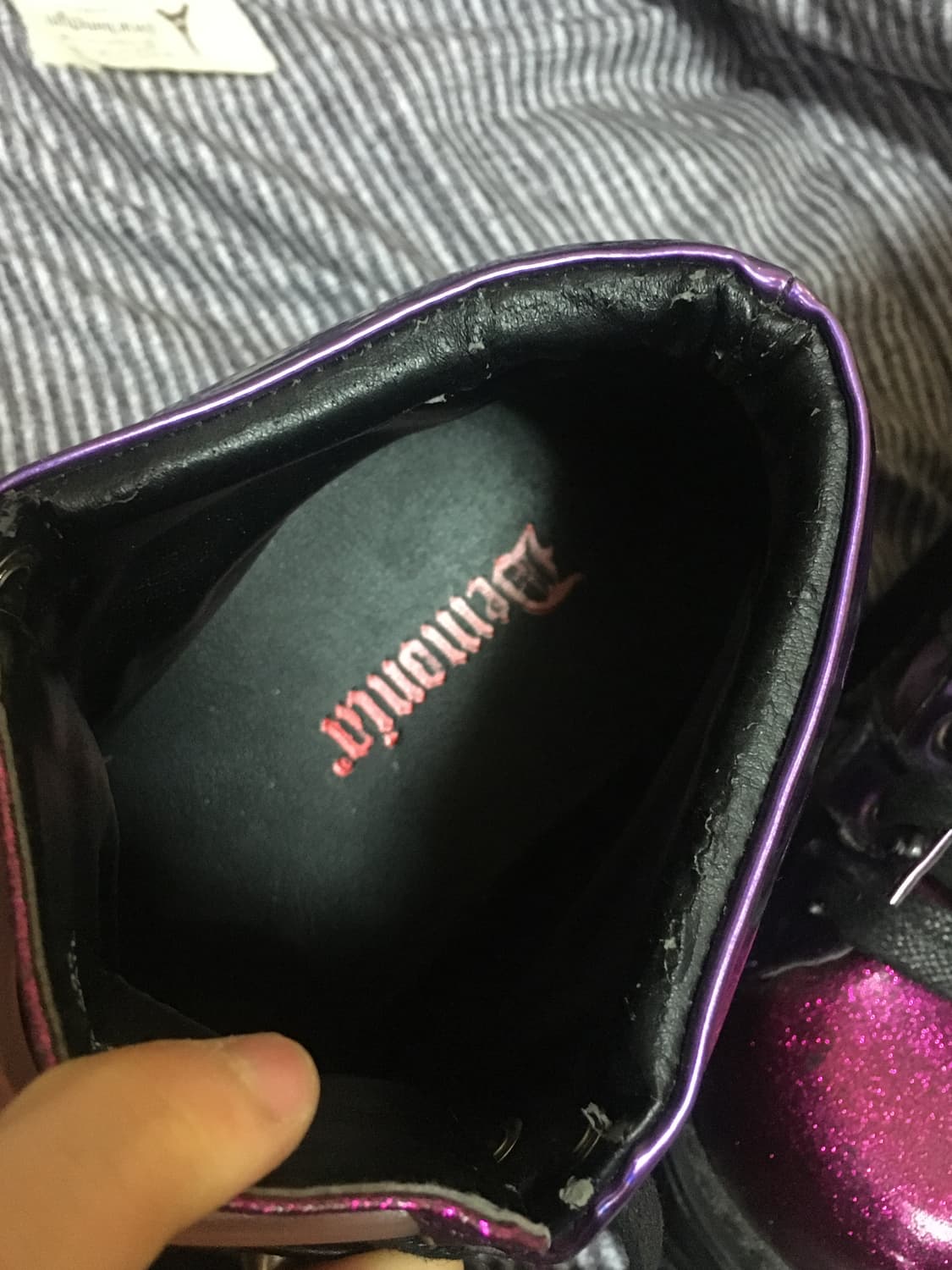 데모니아 핑크 붉은색 플랫폼 슈즈 7cm 굽 240-250 상품이미지3