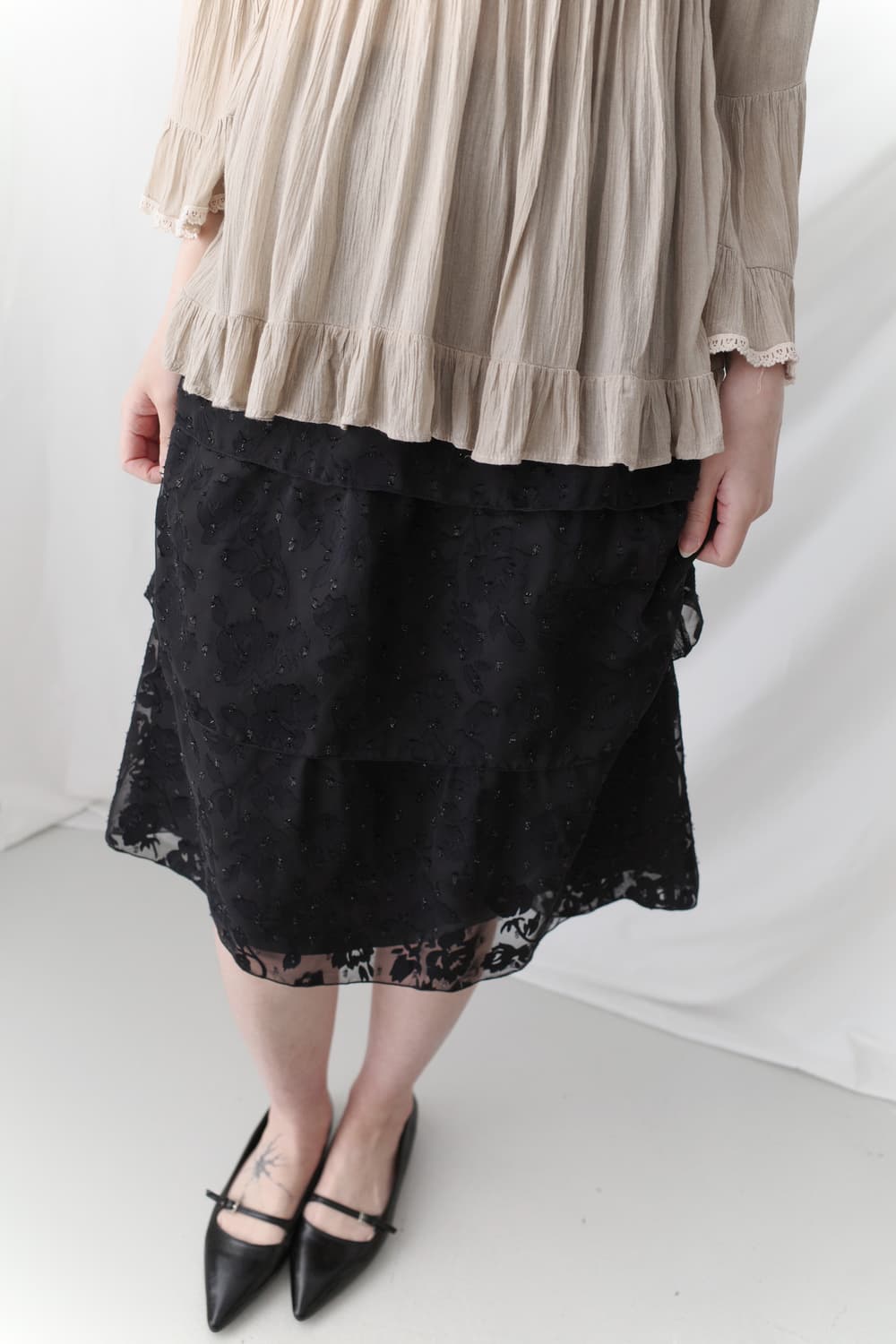 flower pearl skirt  상품이미지4