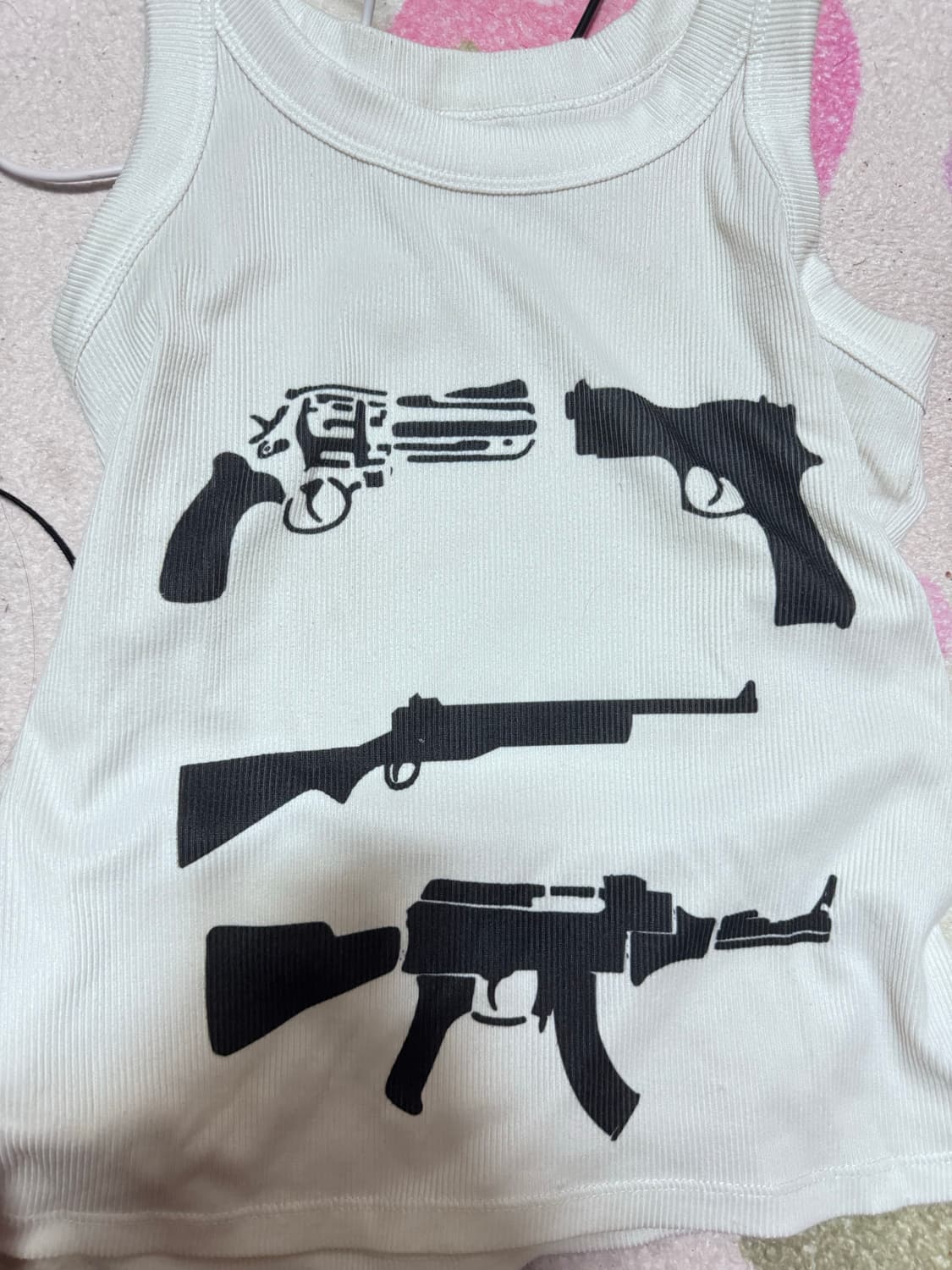 빈티지 펑크 gun top 상품이미지2