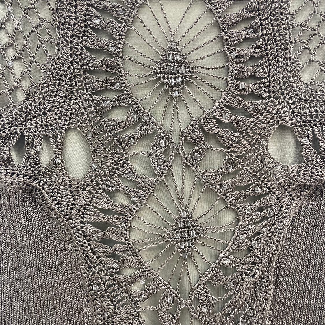 Crochet lace linen tank top 상품이미지4