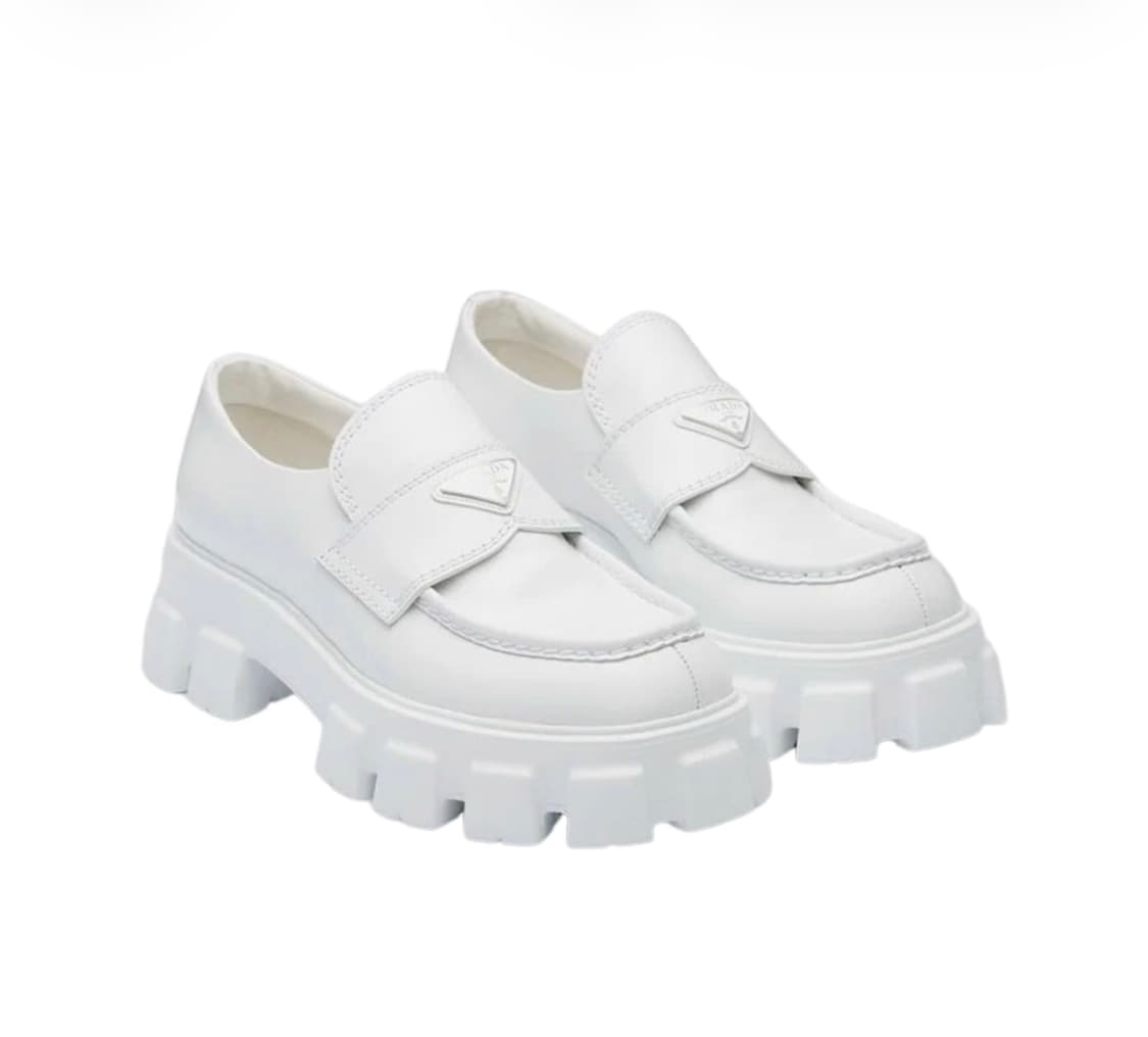 프라다 모놀리스 브러시드 로퍼 화이트 풀박스 상품이미지8