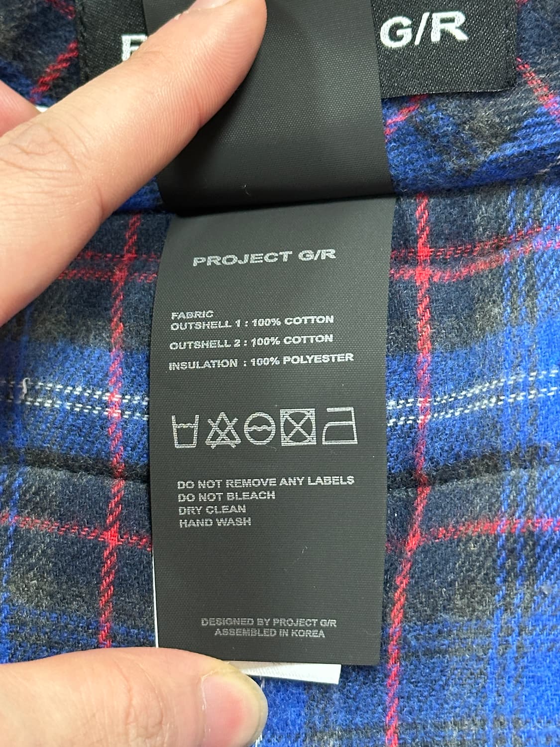 (1) 프로젝트gr 리버시블 패디드 체크셔츠 네이비 상품이미지6