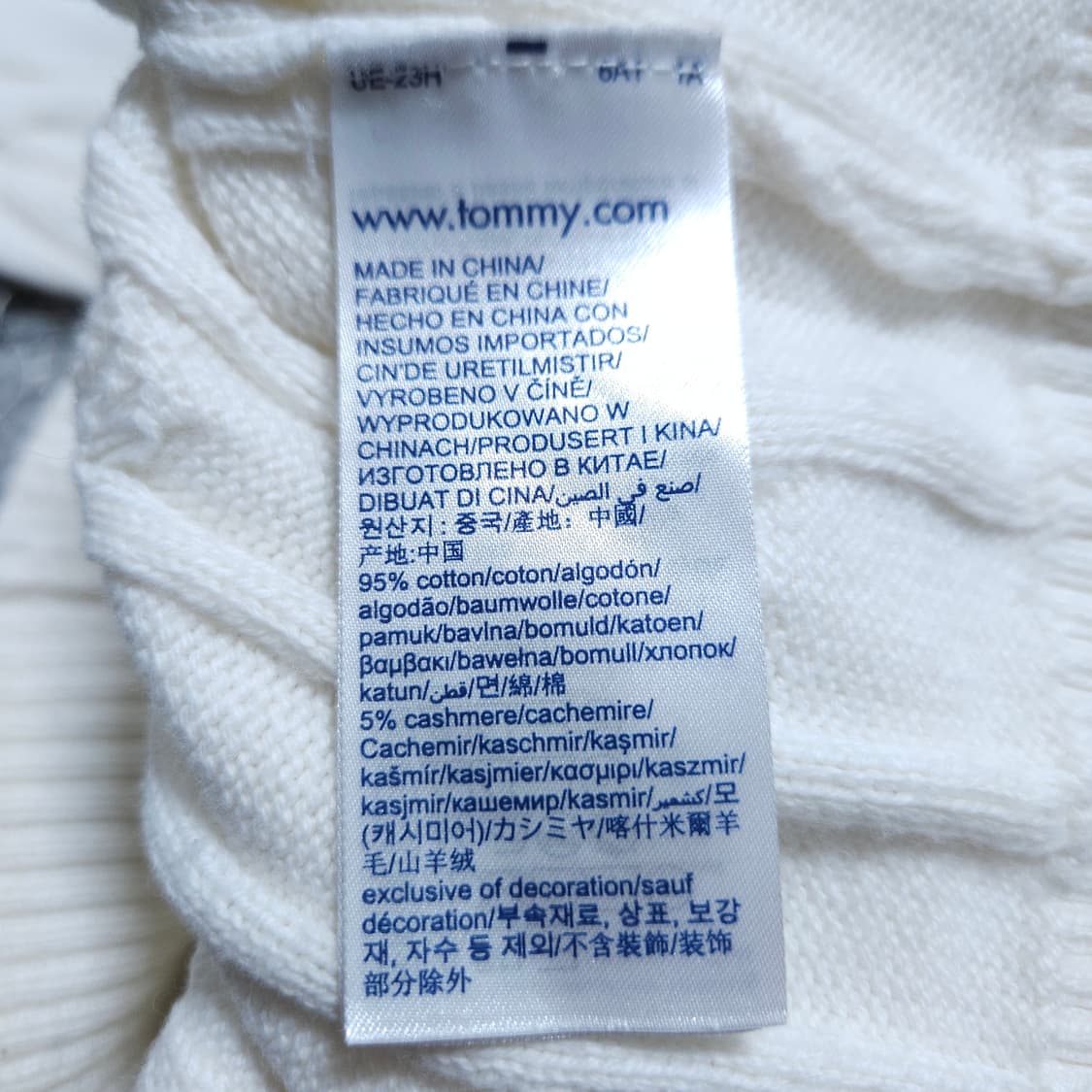 타미힐피거) L 남자 캐시미어혼방 라운드꽈배기니트 / 왕눈이샵 상품이미지9