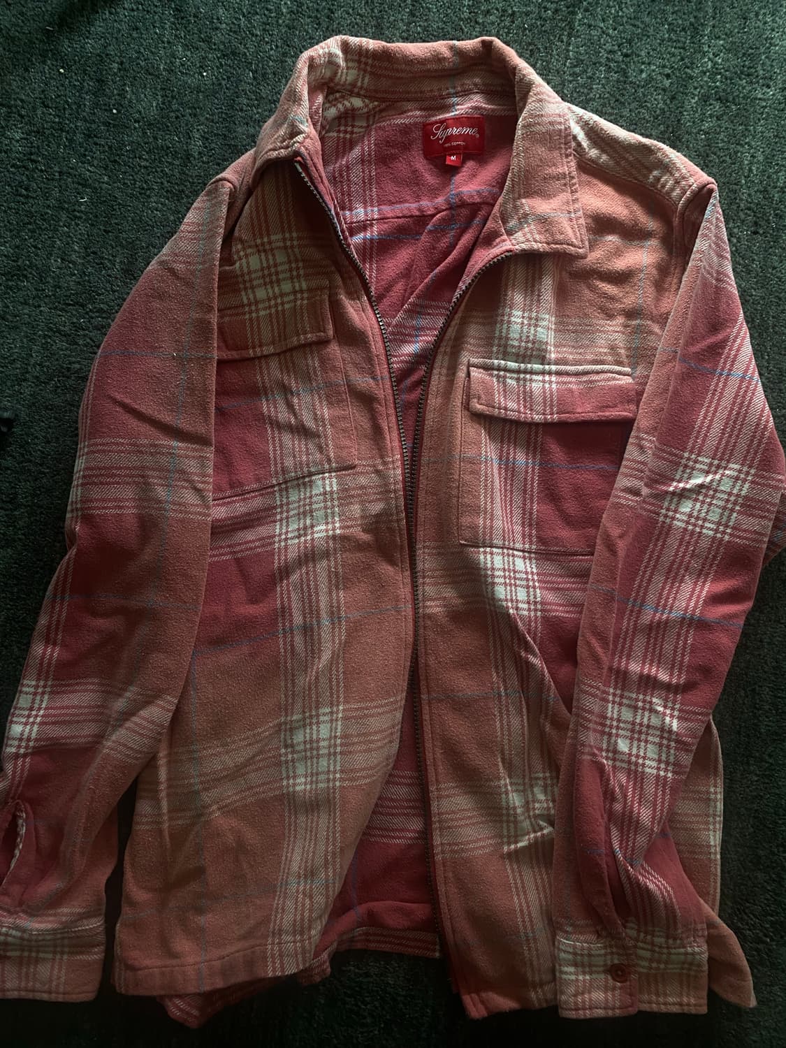 슈프림 플란넬 집업 셔츠 상품이미지1