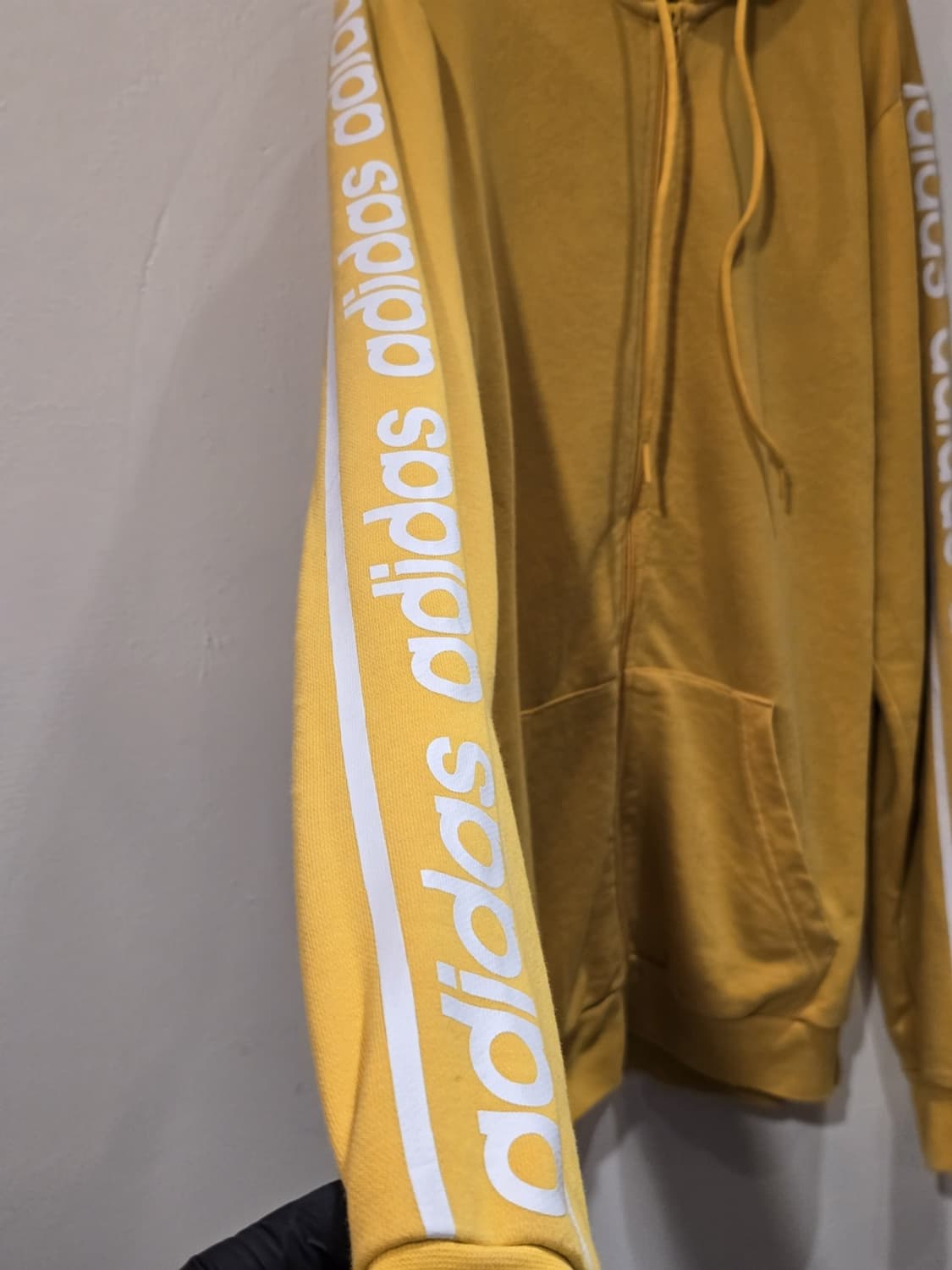 Adidas Mustard Yellow Full Zip Hoodie 상품이미지3