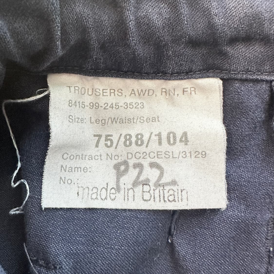 영국군 로열네이비 AWD 워킹 팬츠 88사이즈  상품이미지5
